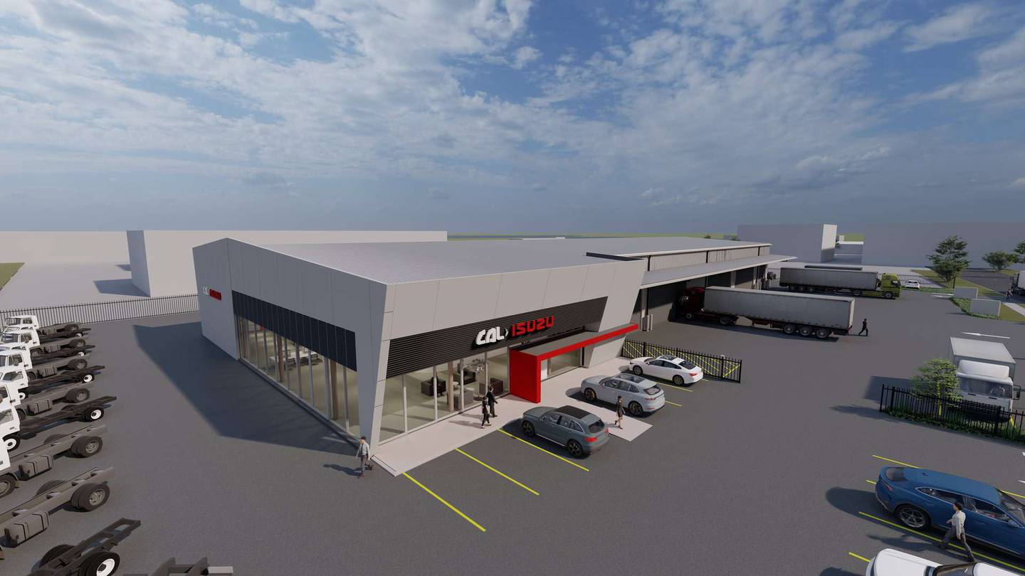 An impression of the new $12 million CAL Isuzu truck dealership to be built in Whangārei